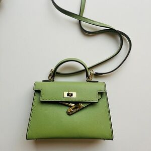 Mini green Kelly bag